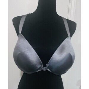 Curve Muse Grey  Moulded push up plunge bra lace‎ Racer Back Womens Size 44DD